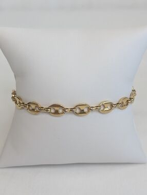 Vintage Gold Anchor Link Bracelet